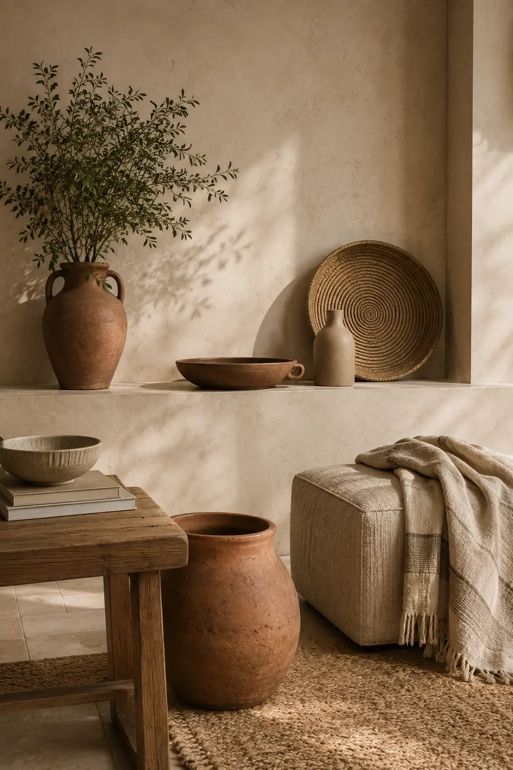 Colección Tierra de Áurea Casa con cerámica, fibras naturales y tonos cálidos